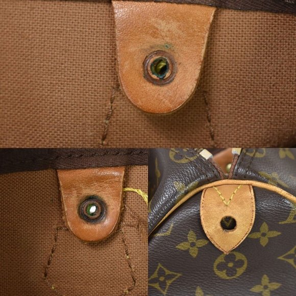 LOUIS VUITTON Speedy 35 Travel Hand Bag Monogram Leather Brown - Picture 10 of 16